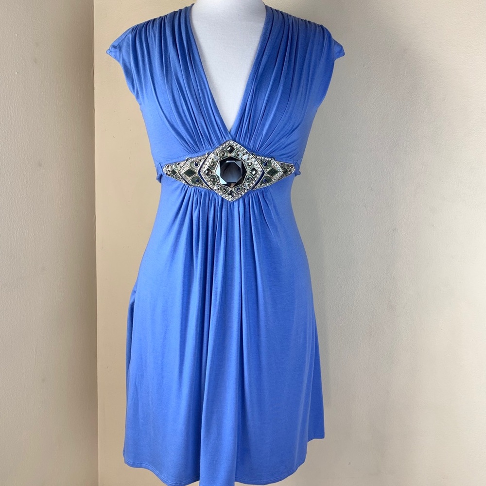 Love & Love blue jeweled dress Small Medium